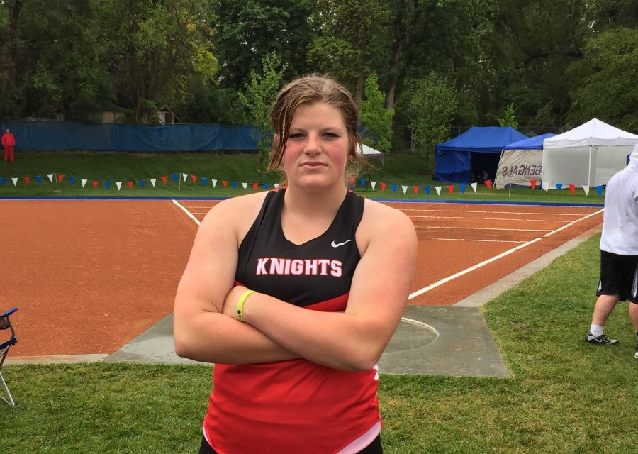Brooke Yorgesen as a discus and shot put thrower at Hillcrest High. | Courtesy photo.