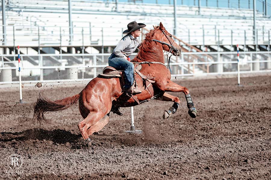 Lucy James and her horse competing at a rodeo. | Courtesy Emily Herbert