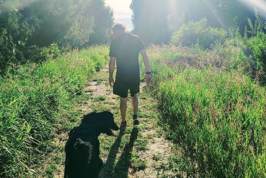 Mark Malicoat and pet