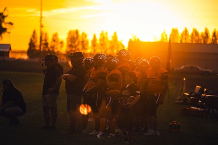 The Aberdeen sideline during Friday night's game against Ririe. | EastIdahoSports.com.