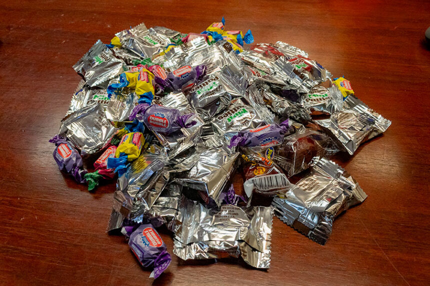 Candy pile at EastIdahoNews.com office. | Daniel V. Ramirez, EastIdahoNews.com