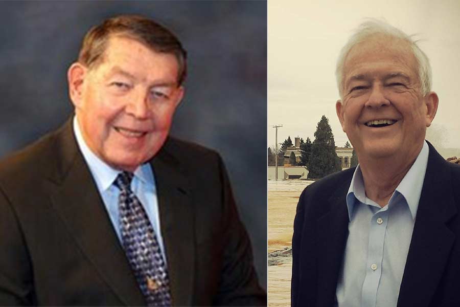 Former Idaho Gov. John Evans, left, and Richard Stallings | Courtesy photos