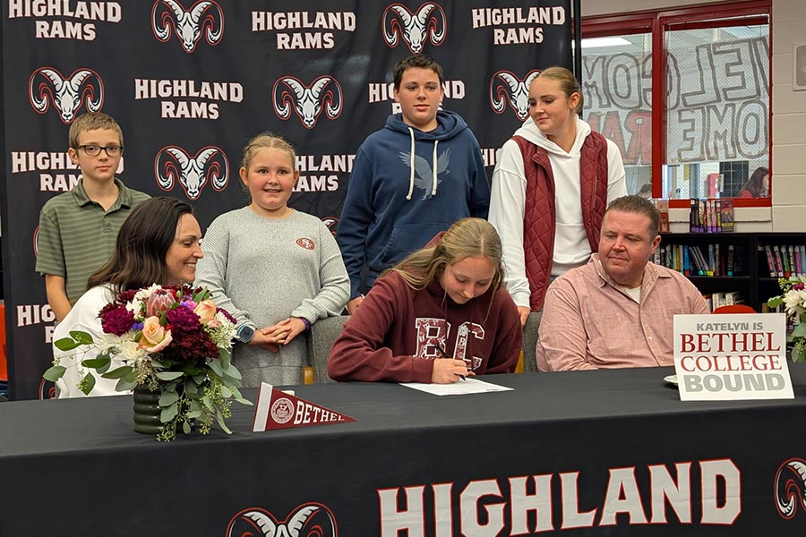 Highland softball Katelyn Humphrys