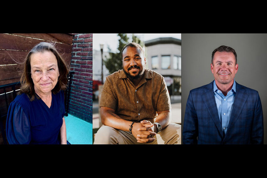 Three of the candidates for Idaho Falls City Council Seat 2: Teresa Dominick (left), Mosy Moran (middle), and Brandon Lee (right).