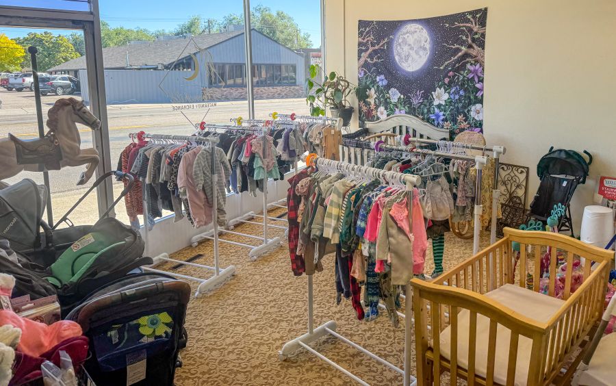 Inside maternity shop