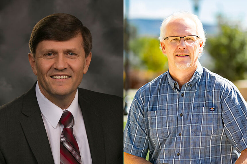 Mayor Kevin England and Rodney Burch