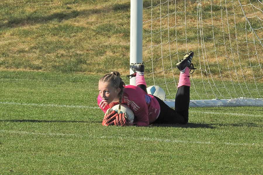 Pocatello girls soccer Madysen Torngren diving save