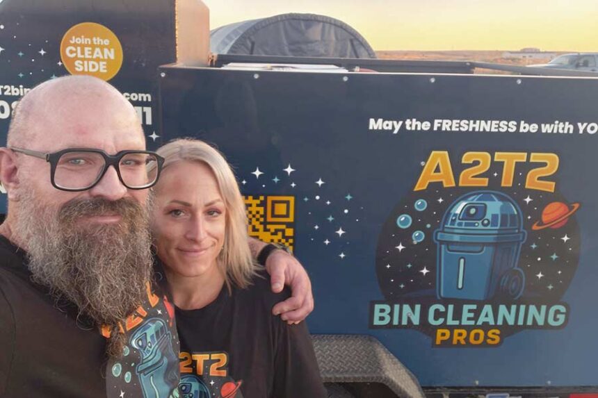 Austin and Jennifer Tanner are the owners of A2T2 Bin Cleaning Pros, a garbage can cleaning service based in St. Anthony. | Courtesy Jennifer Tanner
