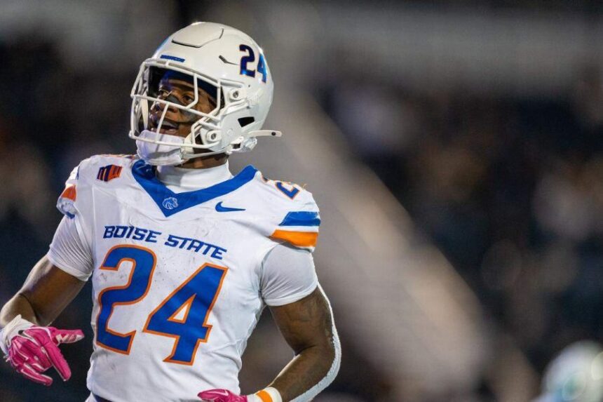 Boise State running back Dylan Riley, the team’s leading rusher, found tough sledding at Nevada, where he rushed just 12 times for 34 yards. At home this season, he has two 100-yard games and one 200-yard game. Boise State Athletics