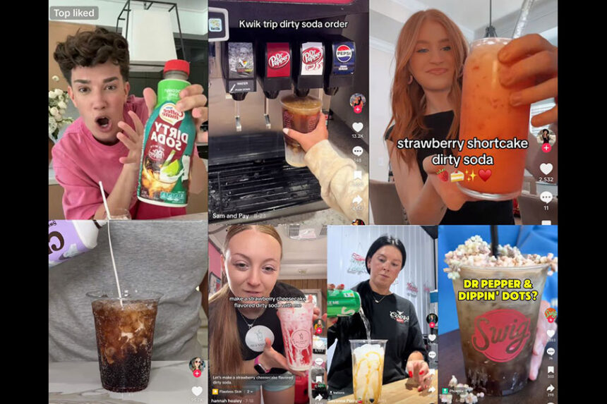 "Dirty soda" became popular on TikTok within the last few years. | TikTok