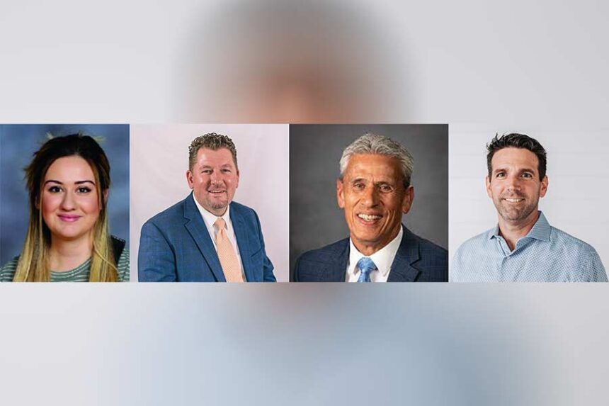 From left: Savannah Dodd, Vince Haley, Bill Riggins and Aaron Richards are four of the eight candidates running for Rexburg City Council. | Courtesy photos