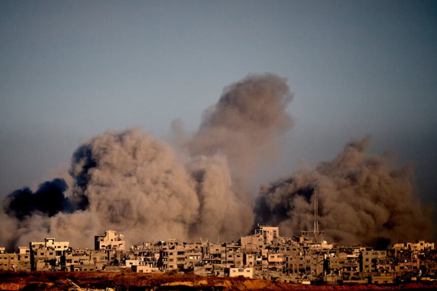 smoke after Gaza strike