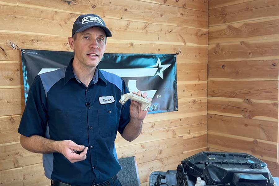 Hansen explaining the problem that his kits repair. | Rett Nelson, EastIdahoNews.com