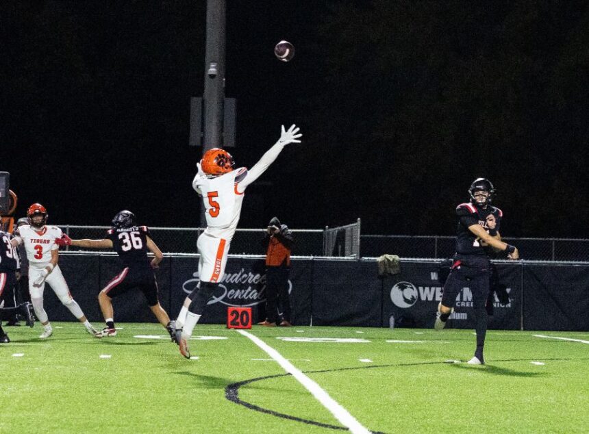 Hillcrest quarterback Tyson Sweetwood tosses a pass downfield during Friday's game against Idaho Falls. | Courtesy Amy Ward.
