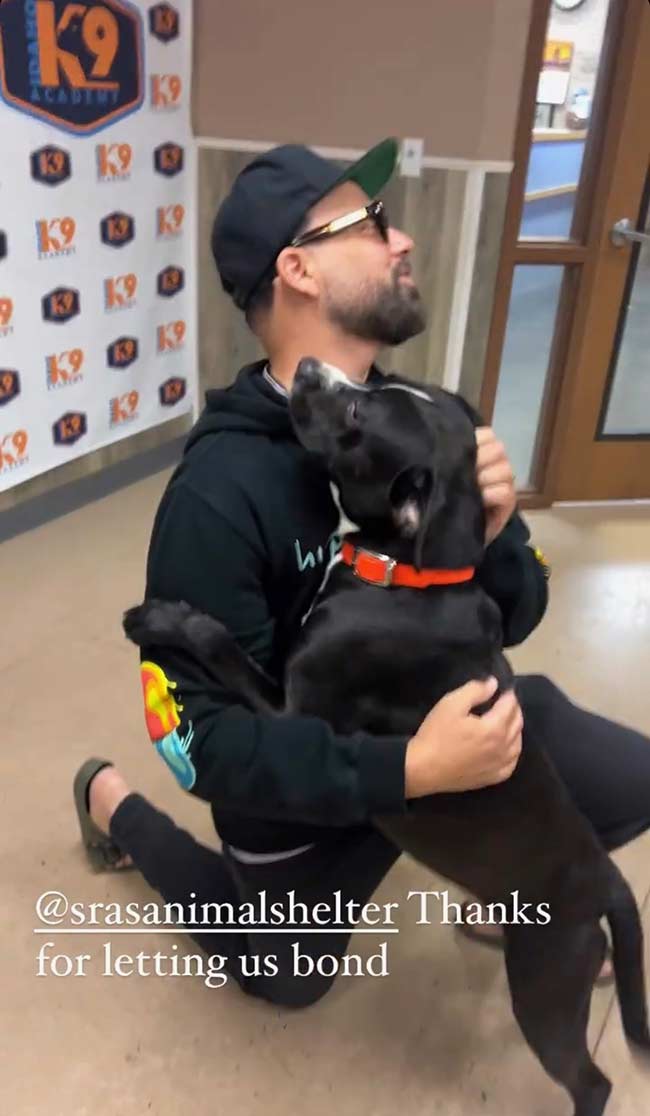 Fitz and the Tantrums band member Jeremy Ruzumna with a dog at the Mountain America Center in 2023. | Courtesy Michelle Ziel-Dingman