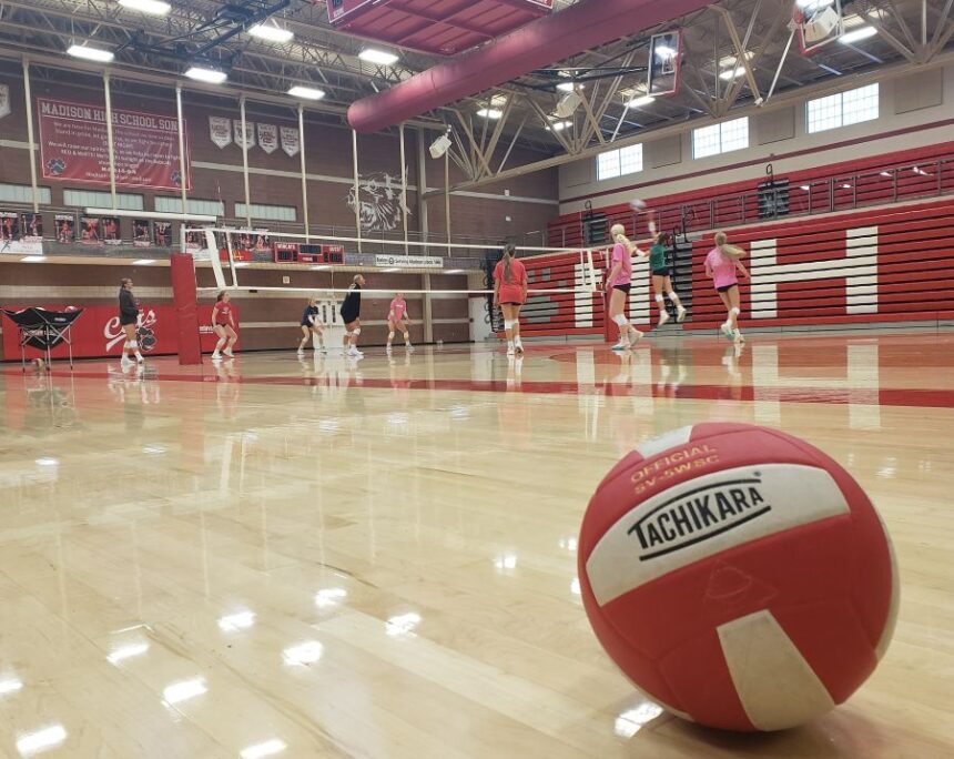 The Madison volleyball team practices for the postseason and another run at a state title. | Allan Steele, EastIdahoSports.com.