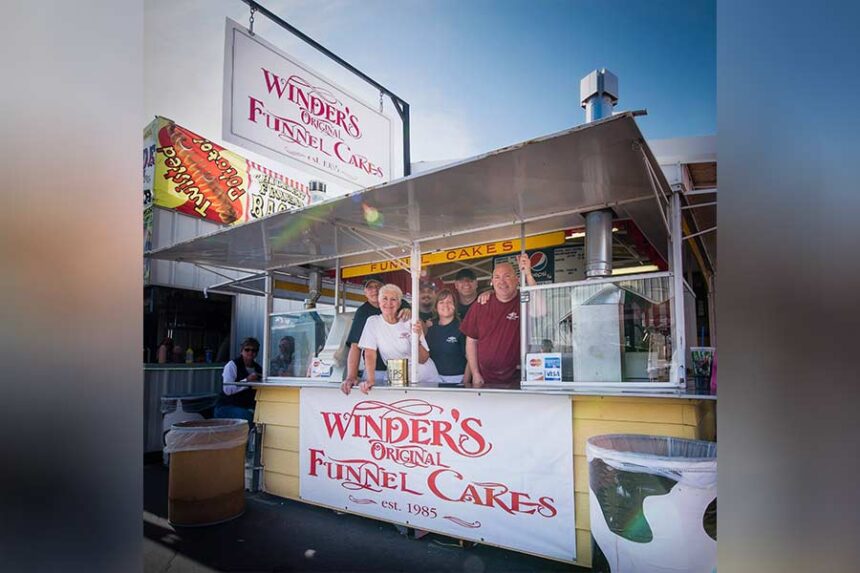 Thomas and Ann Winder, left, of Shelley bought what is now Winder Funnel Cakes, a mobile food trailer, in 1985. | Courtesy photo