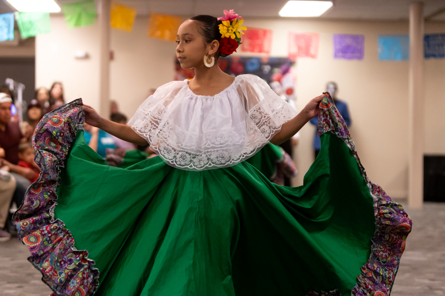 A dancer with Baile Folclórico from Rexburg performing a folklore dance known as Flor de Pina or the Pineapple Flower. | Daniel V. Ramirez, EastIdahoNews.com