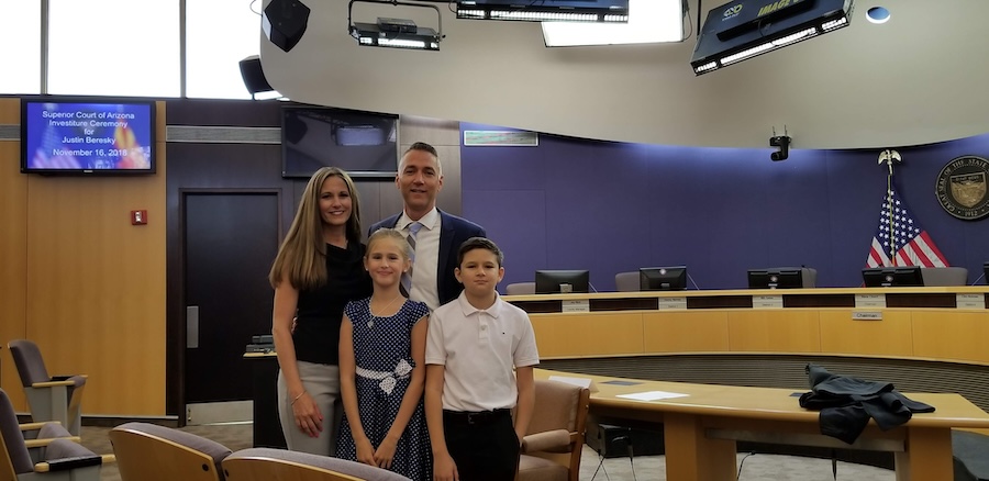 Beresky family swearing in