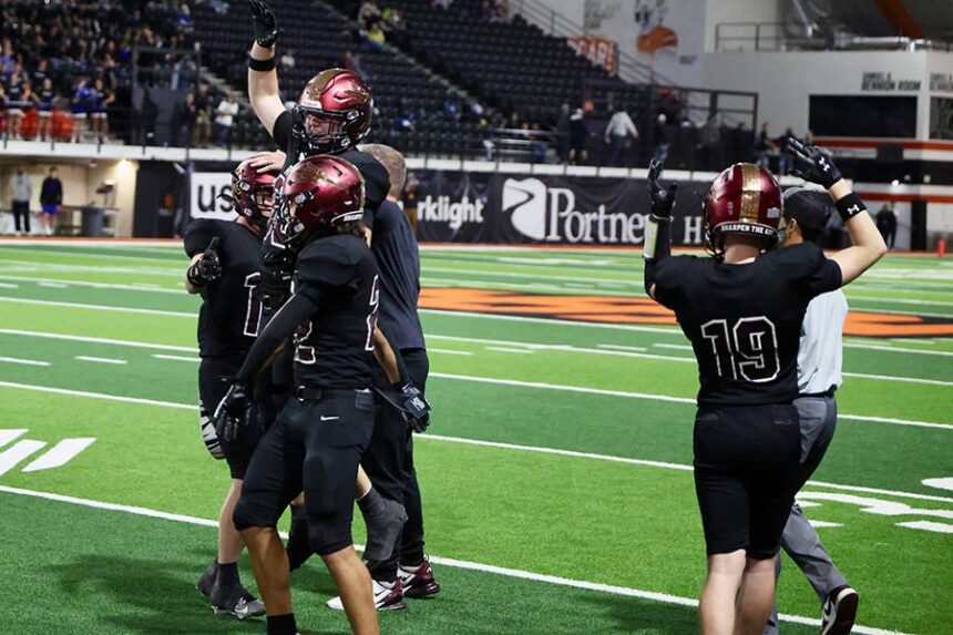 Rigby celebrates a fourth-down stop late in the fourth