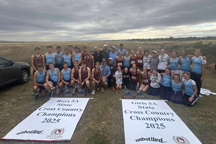 Skyline boys and Idaho Falls girls cross country, courtesy Kinzie Jensen
