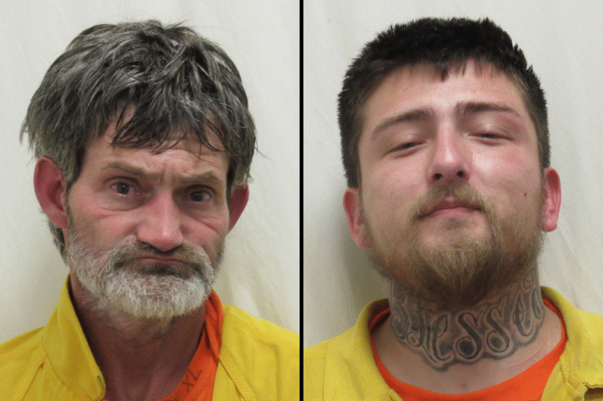 (Left) William Franklin Hoover, 52, and (right) Brandon Michael Hoover, 26. | Bannock County Jail