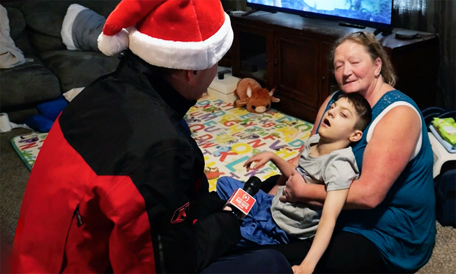 Grandparents of teen with severe special needs get heartfelt surprise from a Secret Santa
