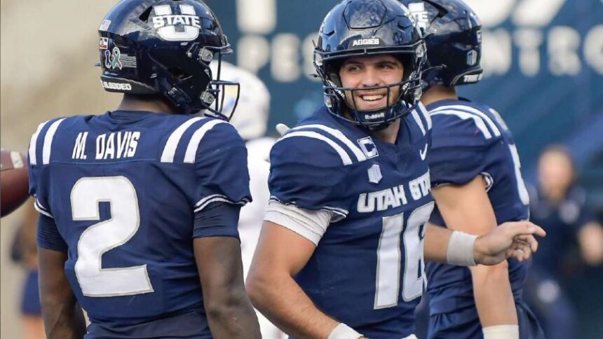 Utah State quarterback Bryson Barnes will be a challenge for the Boise State defense this week. | KSL.com.