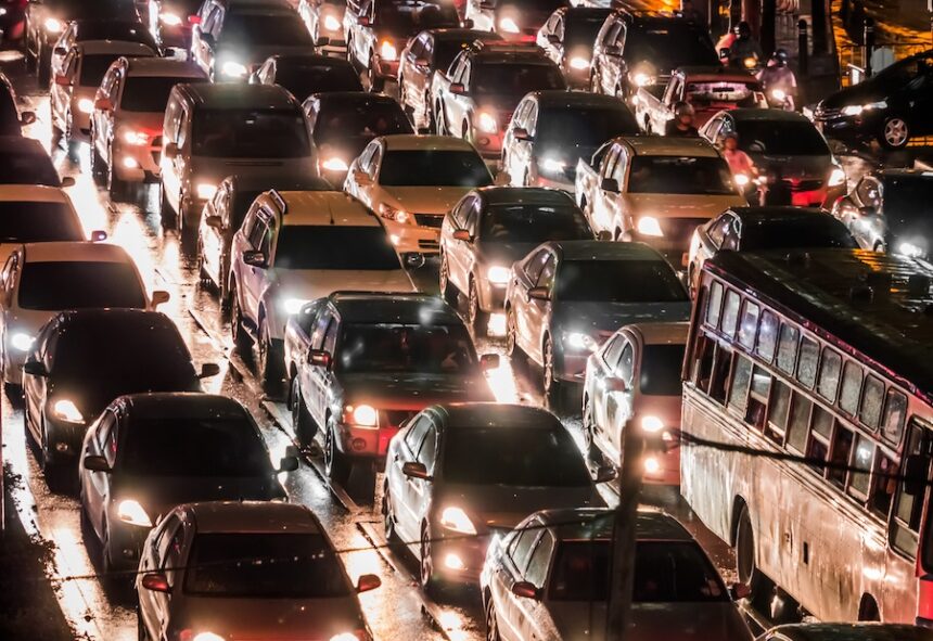 crowded car in the bad traffic night in bangkok 2024 09 06 03 28 44 utc