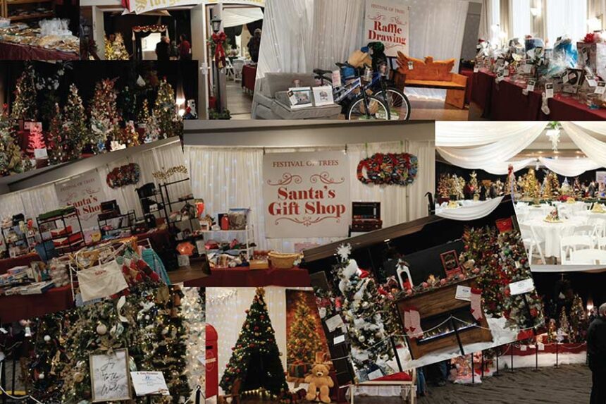 Collage of photo from Festival of Trees 2025 | Taken by Brooklyn Hansen, EastIdahoNews.com, Collage by Jesse Vosika, EastIdahoNews.com