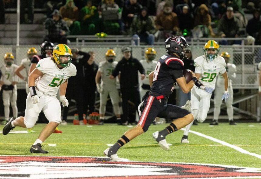 Hillcrest quarterback Tyson Sweetwood breaks loose for a long run against Lakeland during Friday's playoff game. | Courtesy Amy Ward.