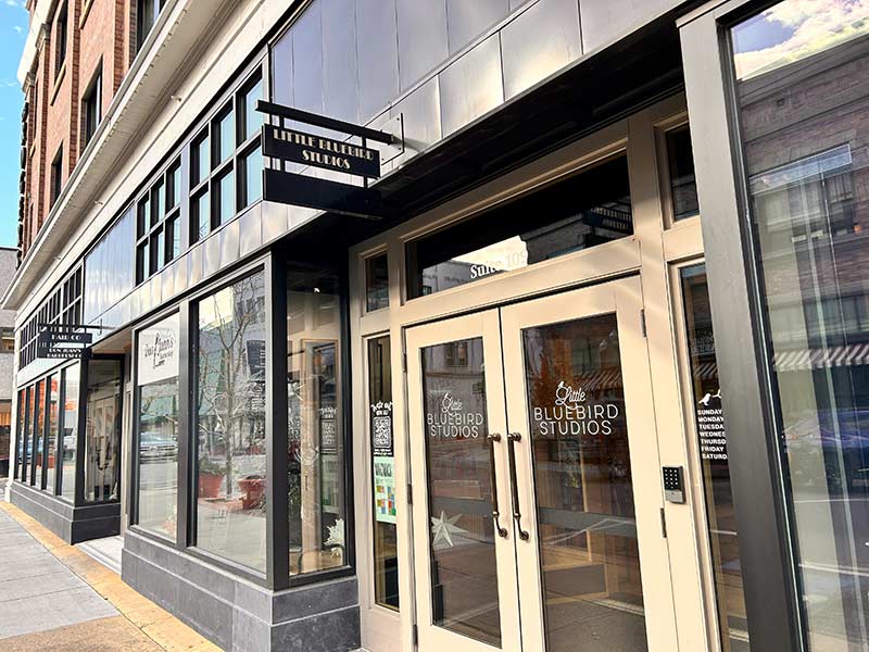 Little Bluebird Studios storefront in downtown Idaho Falls | Rett Nelson, EastIdahoNews.com