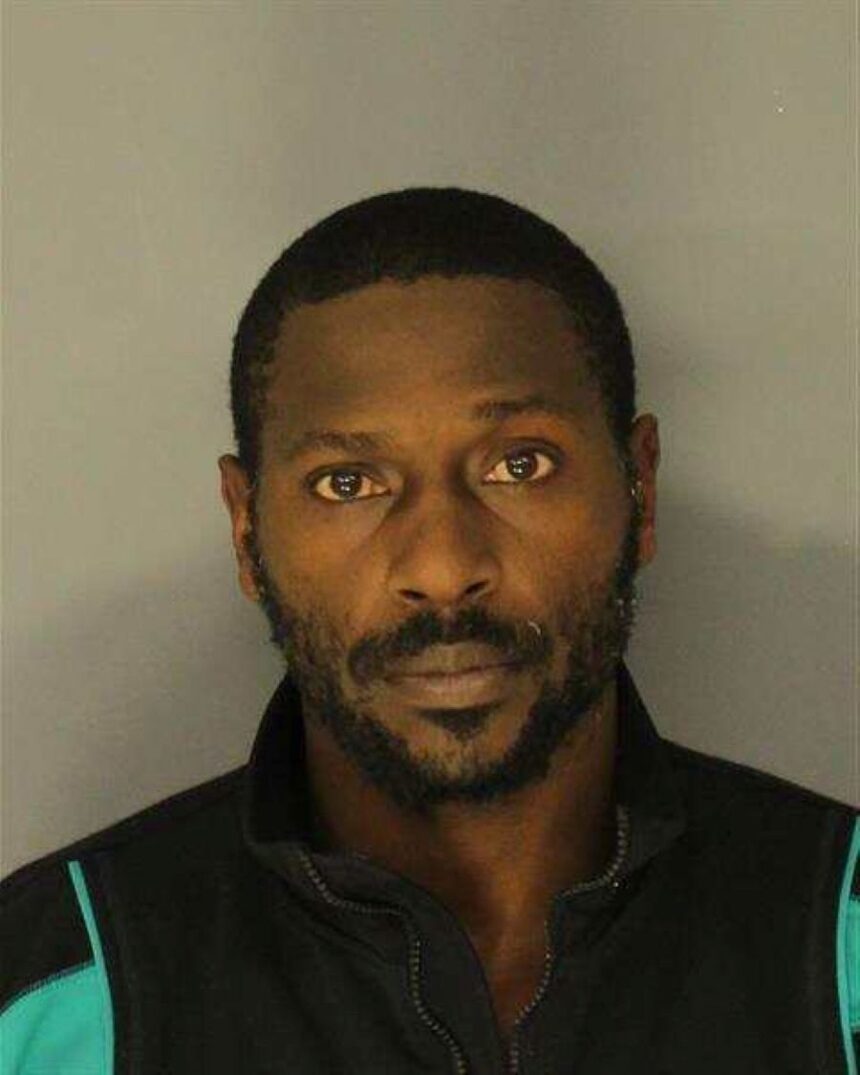This photo provided by the Essex County Department of Corrections shows former NFL player Antonio Brown on Thursday, Nov. 6, 2025. (Essex County Department of Corrections via AP)
