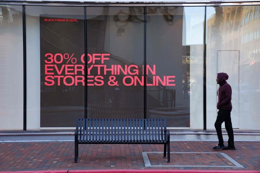 Shoppers browse for Black Friday deals at Atlantic Station outdoor mall, Friday, Nov. 28, 2025, in Atlanta, Ga. | Megan Varner, EastIdahoNews.com