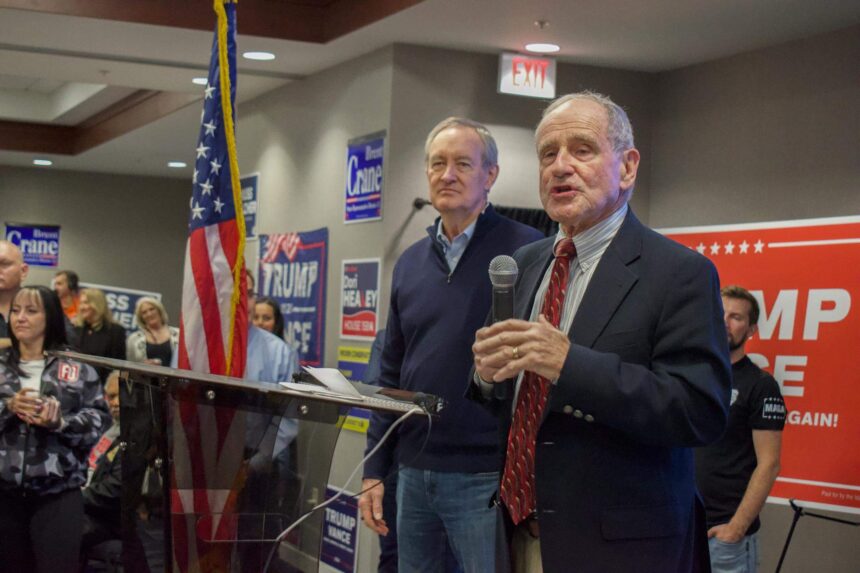 Idaho’s U.S. Sens. Jim Risch, right, and Mike Crapo, both Republicans, are against President Donald Trump’s decision to reclassify marijuana to a lower-level drug through an executive order. | Vincent Medina, Idaho Statesman