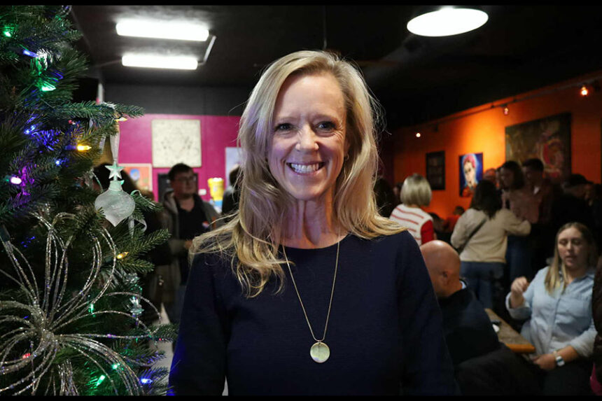 Lisa Burtenshaw at her campaign event on Tuesday night. | Kaitlyn Hart, EastIdahoNews.com