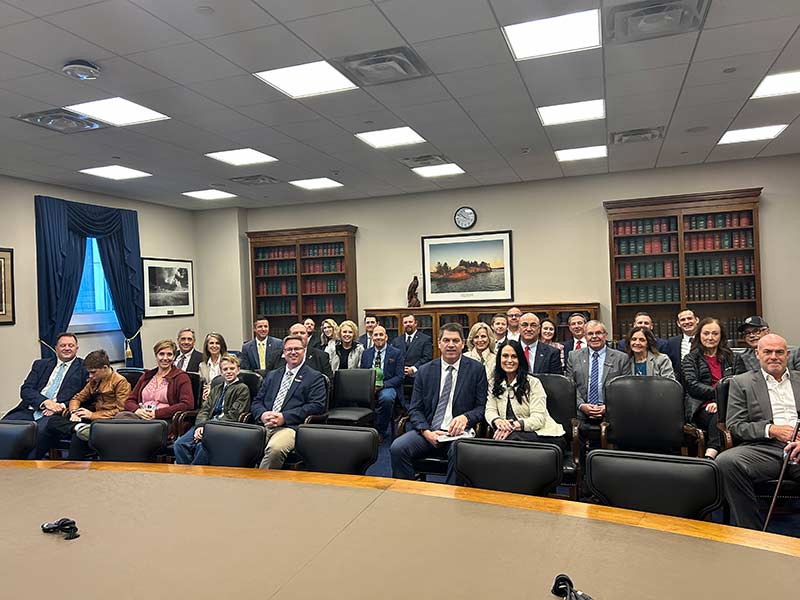 Sen. Kevin Cook and his wife, Cheri, with the rest of the group who accompanied him to Washington, D.C. | Courtesy Kevin Cook