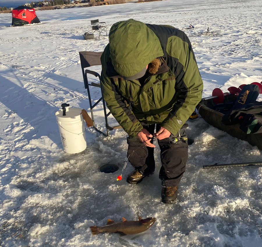 Mike Bruton of Rigby lands a nice cutthroat last Wednesday.