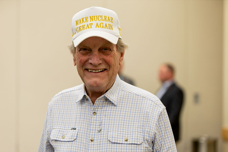 U.S. Rep. Mike Simpson wearing a "Make Nuclear Great Again" hat during the secretary of the Department of Energey's visit at the Idaho National Laboratory. | Daniel V. Ramirez, EastIdahoNews.com.