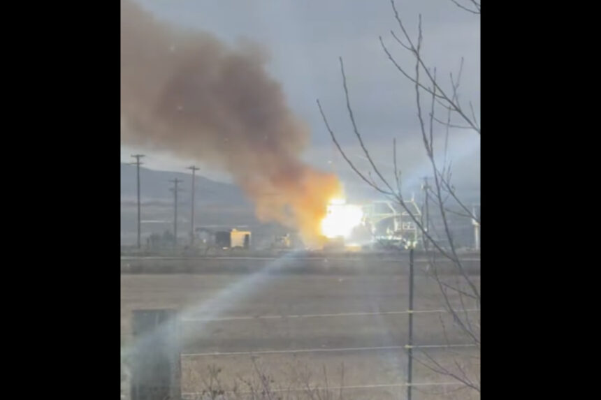 A screenshot of a video showing a fire at a substation in Malad. | Courtesy Nicole Servey