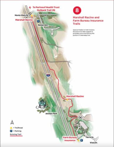 The Marshall Racine Trail map
