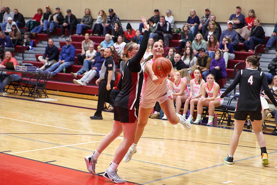 Pocatello Oakley Hirschi drives against the Rigby defense