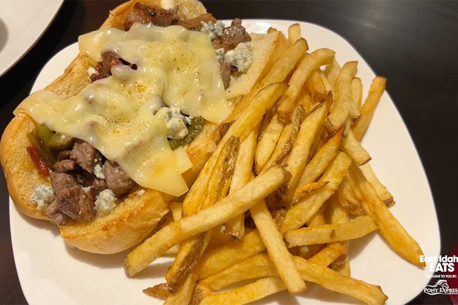 Bacon & Bleu steak and cheese sandwich with fries | Rett Nelson, EastIdahoNews.com