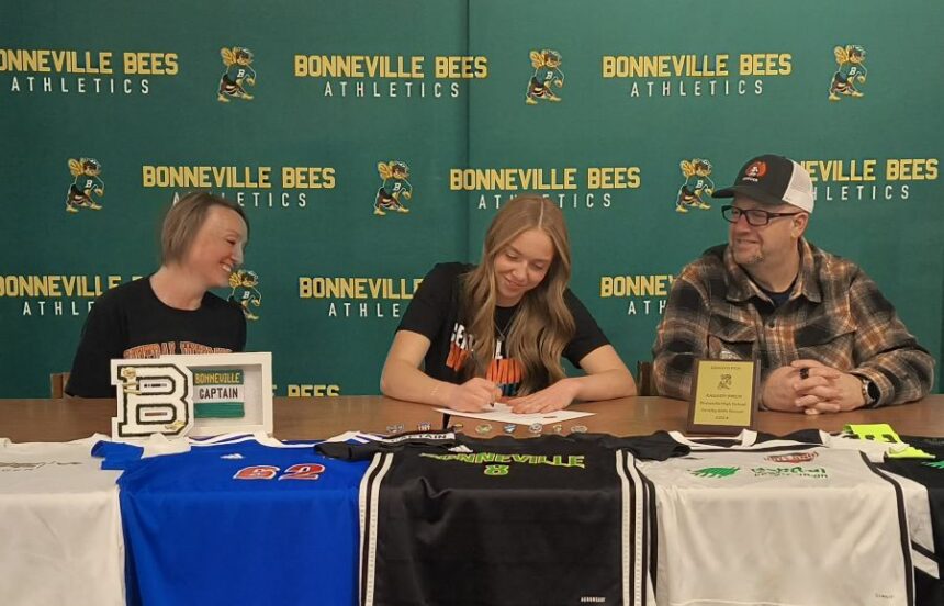 Bonneville soccer player Kassidy Birch signs with Central Wyoming. | Courtesy photo.