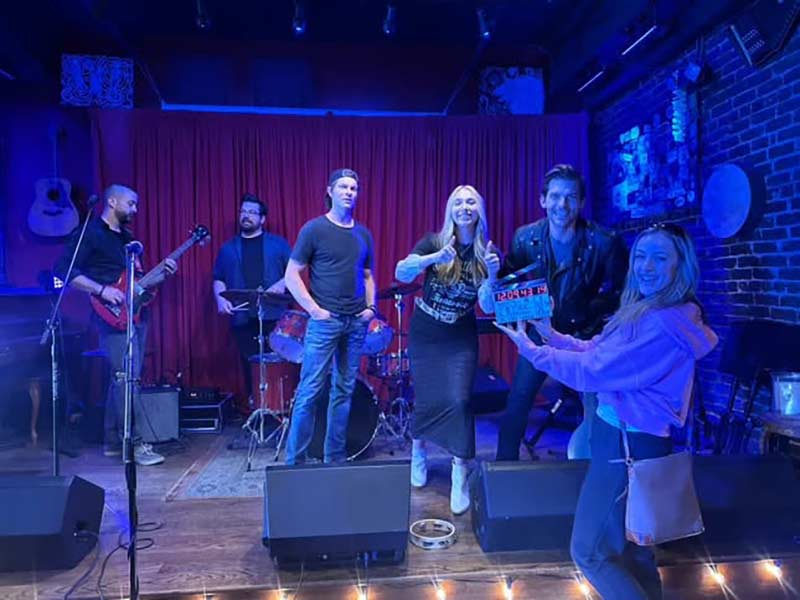 Cheyenne Grace on the set of "The Best Thing About Christmas." | Courtesy photo