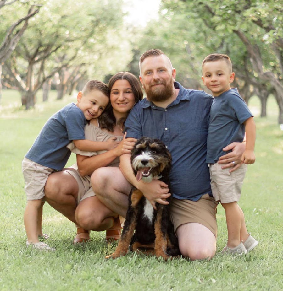 McKenna with her husband Tyson, and children. Sawyer and Hudson. | Courtesy of McKenna Christensen