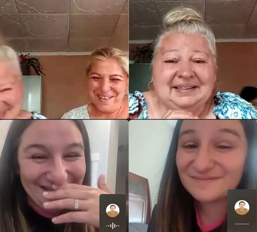 Photo's from McKenna's first video call with her sister Mia. | Courtesy of McKenna Christensen.