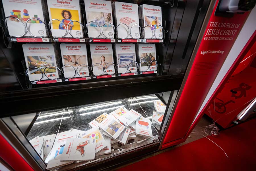 The Light the World Giving Machines come to Rexburg Idaho at Hemming Village. | Courtesy BYU-Idaho