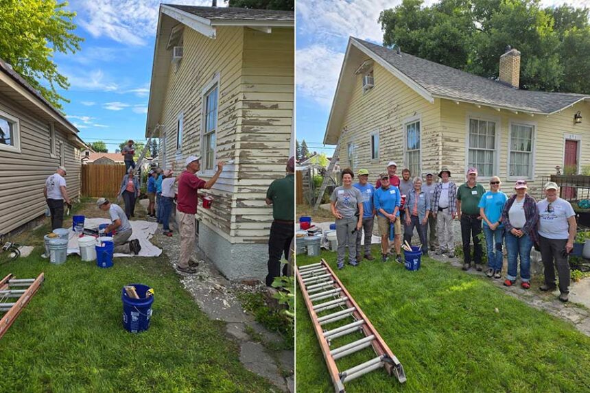 Volunteers with Habitat for Humanity Idaho Falls on a home improvement project this summer | Courtesy photo
