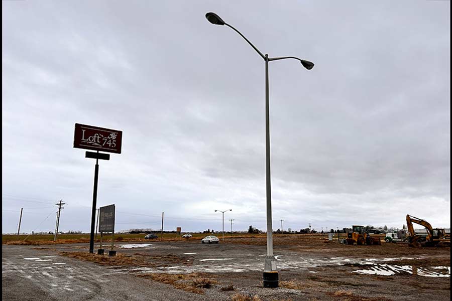 Property formerly occupied by Loft 745 off County Line Road in Rigby. Watch some of the demolition in the video above. | Video courtesy Josh Foster